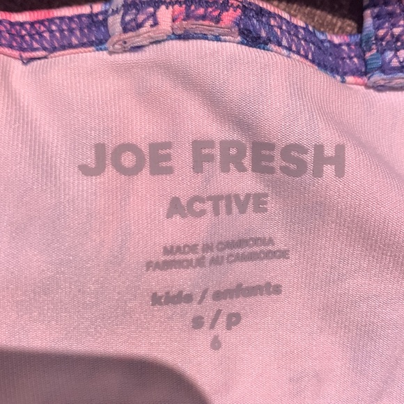 Kids Joe Fresh workout tank top with built in bra sz small 6 - Picture 5 of 5